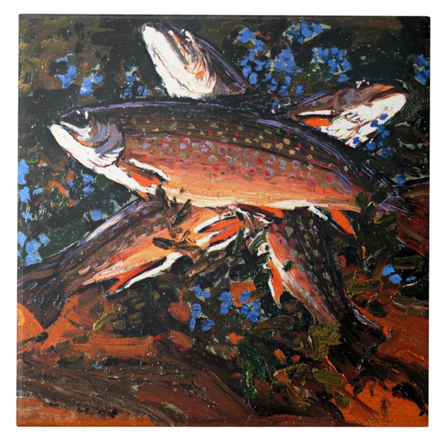Tom Thomson - Three Trout Tile (Front)