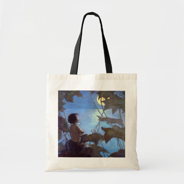 Tom Watching the Moon, Jessie Willcox Smith Tote Bag (Front)