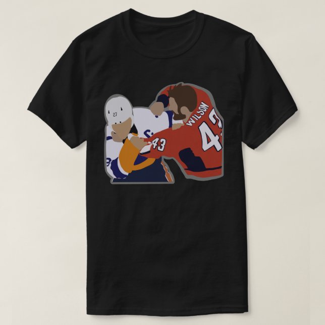 Tom Wilson Fight Sticker T-Shirt (Design Front)