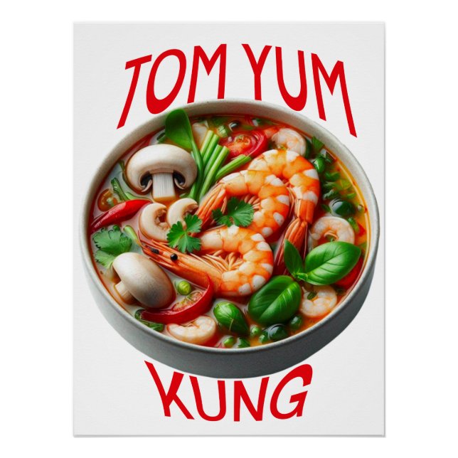 Tom yum kung thai food poster (Front)