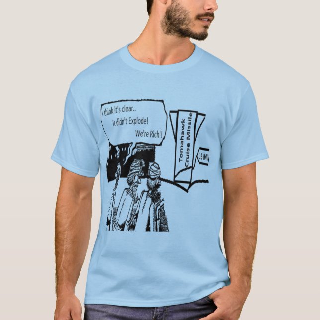 Tomahawk Cruise Missile: 1.6 Mil. Political Comic T-Shirt (Front)