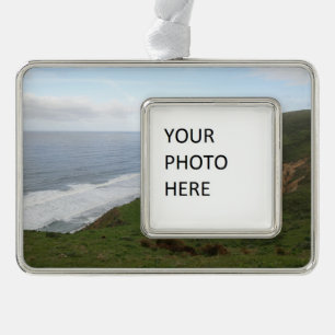 Tomales Point at Point Reyes National Seashore Silver Plated Framed Ornament