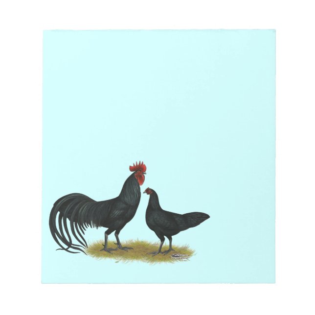 Tomaru Long Crower Chickens Notepad (Front)