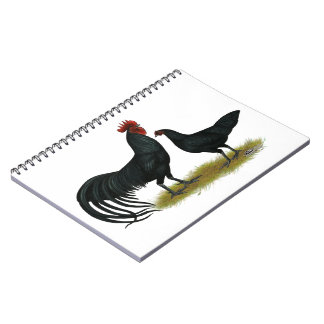Tomaru Long Crower Chickens Spiral Notebook