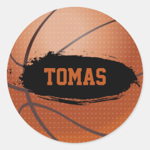 Tomas Basketball Name Stickers