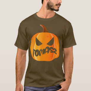 Tomasz Name Custom Pumpkin Personalised Halloween T-Shirt