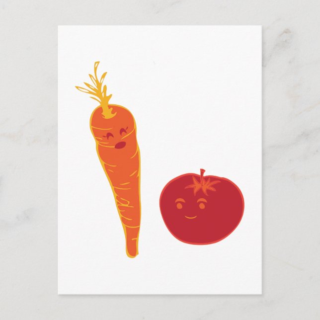 Tomato And Carrot Postcard (Front)