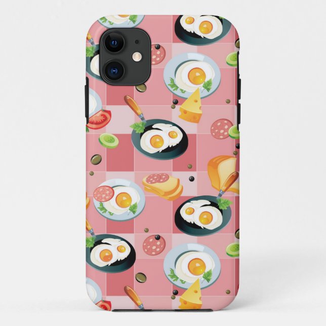 Tomato and Fried Eggs Pattern Case-Mate iPhone Case (Back)