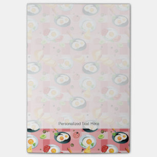 Tomato and Fried Eggs Pattern Post-it Notes
