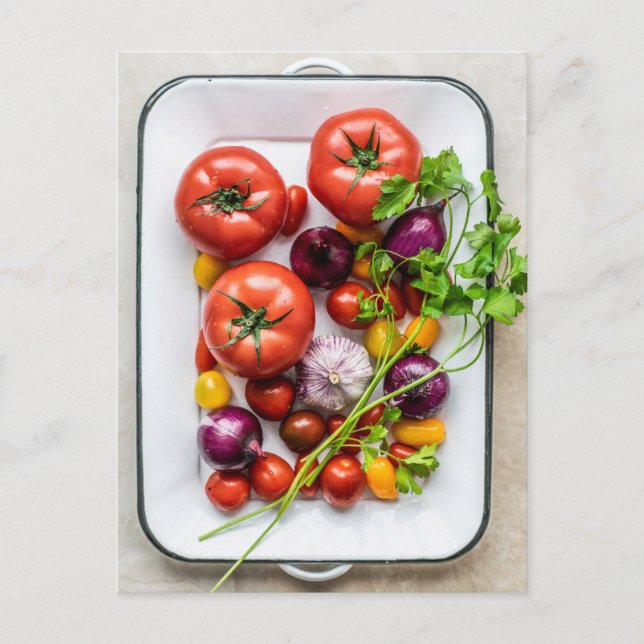 Tomato and Onion Platter Photo Postcard (Front)