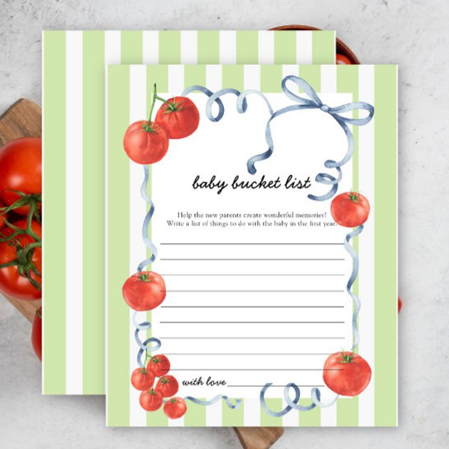 Tomato baby shower - Baby bucket list (Creator Uploaded)