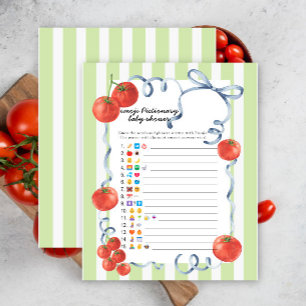 Tomato baby shower - emoji pictionary game