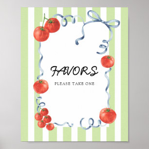 Tomato Baby shower Favours Poster
