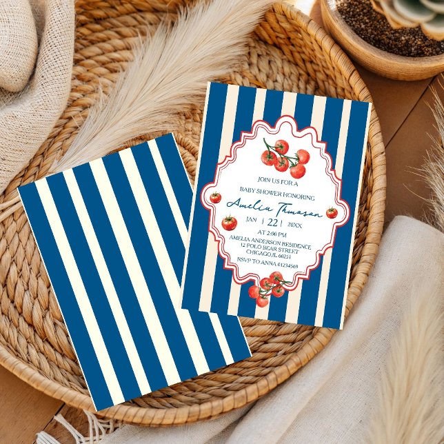 Tomato Baby Shower  Italian Theme Invitation (Creator Uploaded)