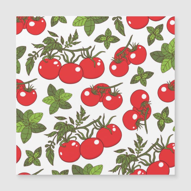 Tomato Basil Seamless Kitchen Pattern (Front)