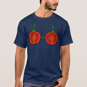 Tomato Bra Costume Cute Easy Vegetable Halloween T-Shirt