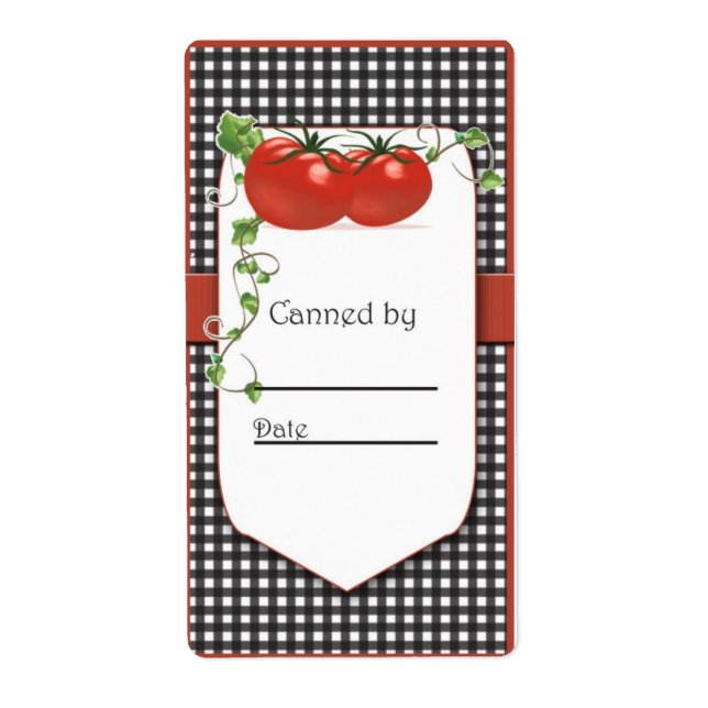 Tomato Canning Jar Labels (Front)