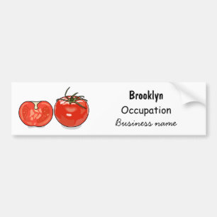 Tomato cartoon illustration bumper sticker