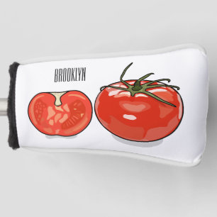 Tomato cartoon illustration golf head cover