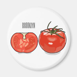Tomato cartoon illustration  magnet