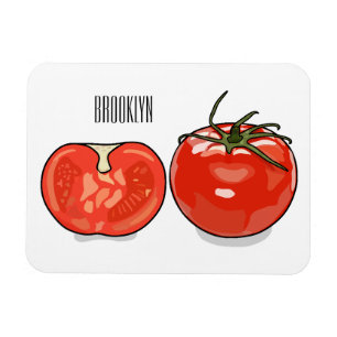 Tomato cartoon illustration magnet