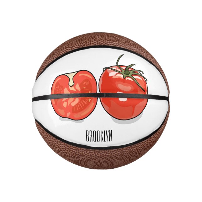 Tomato cartoon illustration  mini basketball (Front)