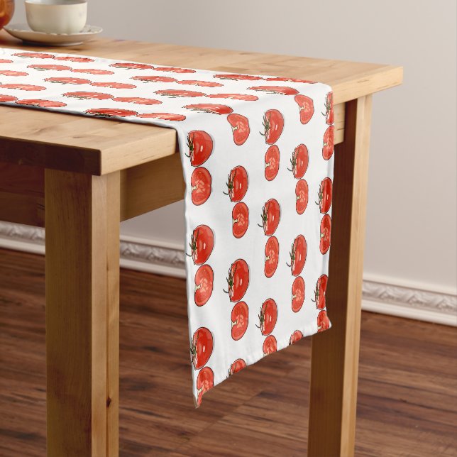 Tomato cartoon illustration  short table runner (In Situ)