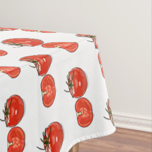 Tomato cartoon illustration tablecloth