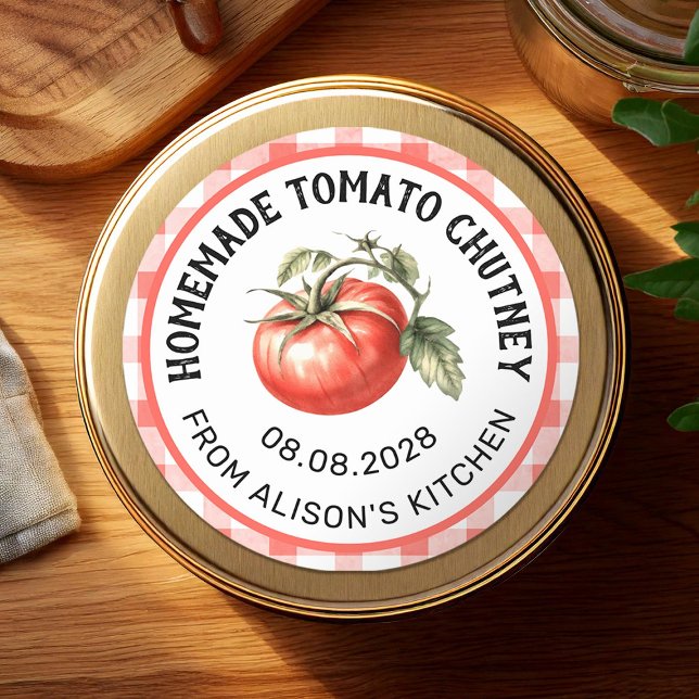 Tomato Chutney Canning label watercolour tomato (Creator Uploaded)