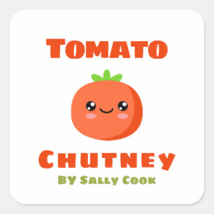 Tomato chutney square sticker