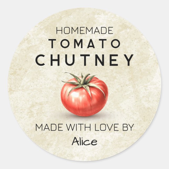 Tomato Chutney vintage canning label (Front)