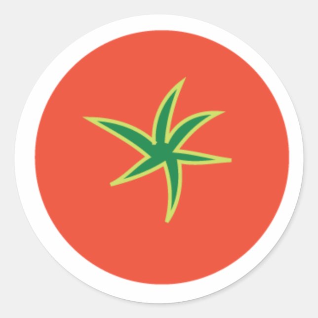 Tomato Classic Round Sticker (Front)