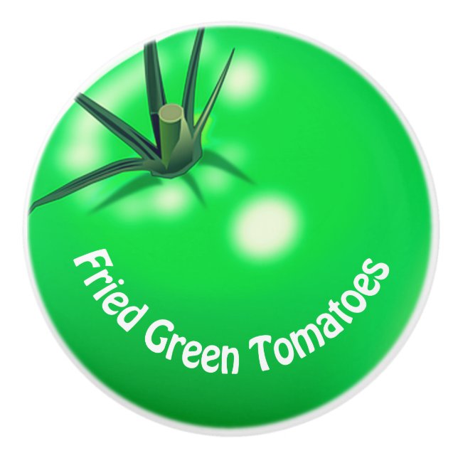 Tomato fried green tomatoes cute summer ceramic knob (Front)