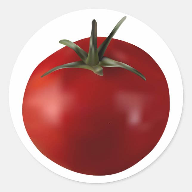 Tomato Fruit Vegetable Canning Classic Round Stick Sticker (Front)