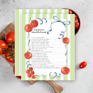 Tomato - games - 20 questions about the parents