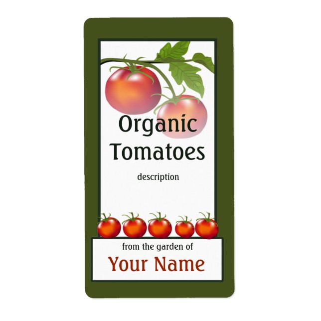Tomato Gardener Label (Front)