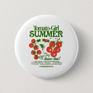 Tomato Girl Summer Tomato Fresh Fruit Trendy Aesth 6 Cm Round Badge
