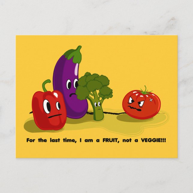Tomato humour postcard (Front)