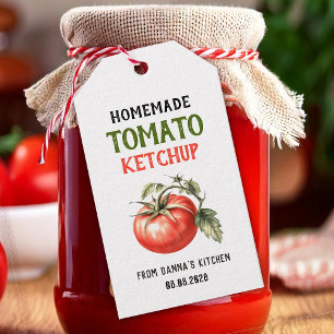 Tomato Ketchup Label with red tomato