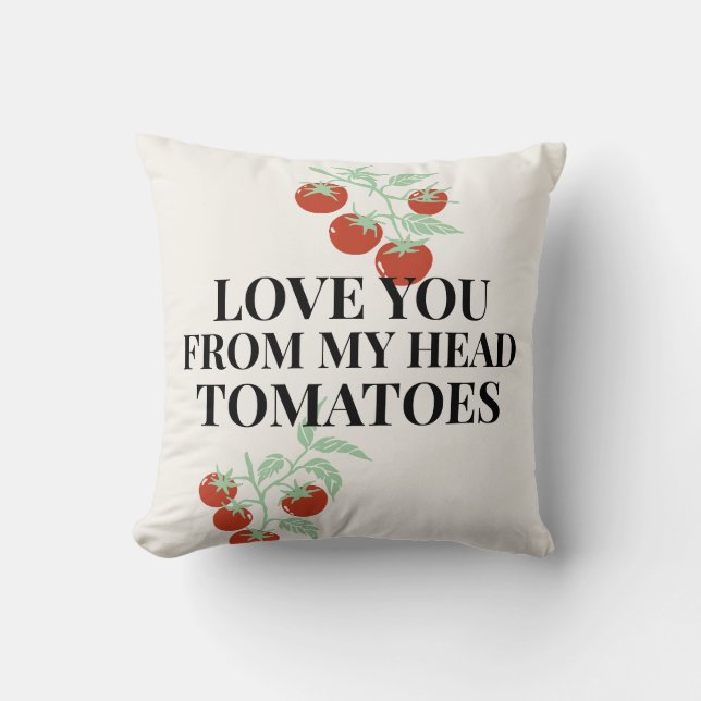 Tomato Love Note Green House Brunch Cushion (Front)