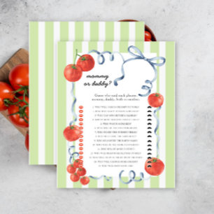 Tomato - mommy or daddy baby shower game
