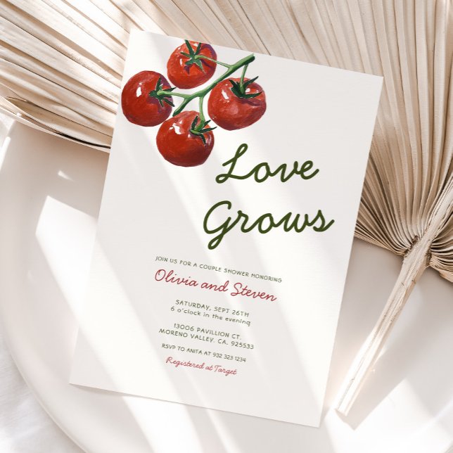 Tomato Party Theme Couple Shower  Invitation (Creator Uploaded)