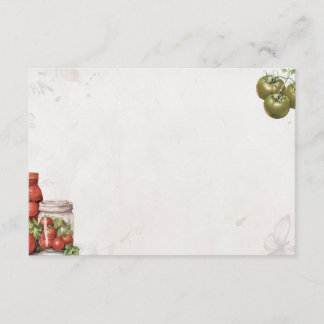 Tomato Paste Basic Blank Recipe Card