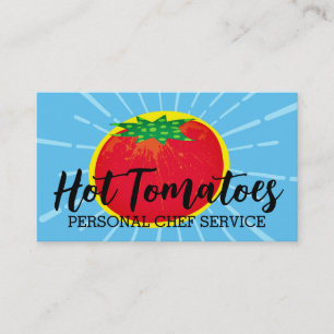 tomato pattern culinary business card