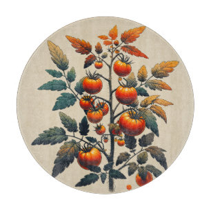 Tomato Plant I Love Tomatoes Art Cutting Board