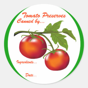 Tomato Preserves Canning label