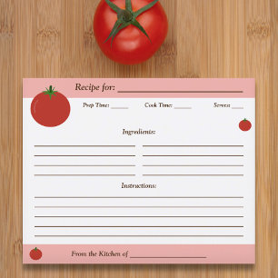 Tomato Recipe Card