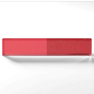 Tomato Red Acrylic Desk Nameplate – Customisable