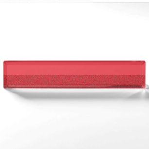 Tomato Red Acrylic Desk Nameplate – Customisable