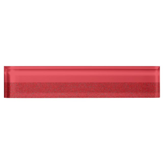 Tomato Red Acrylic Desk Nameplate – Customisable (Front)